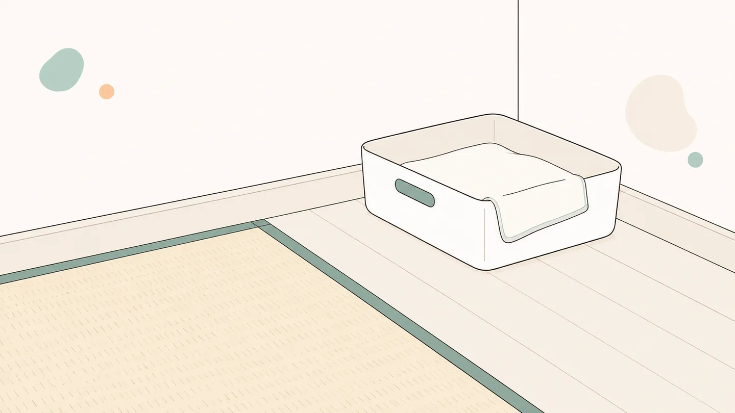 寝具と畳と粉ものに散る点