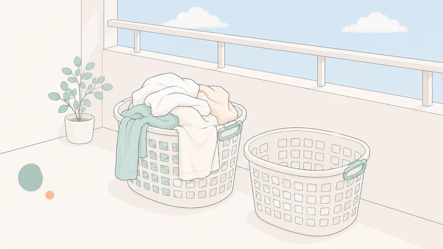 洗濯機とぬいぐるみと衣類